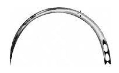 ШОВНА ГОЛКА №G14 КОЛЮЧА 23 mm, Ø 0,70 mm